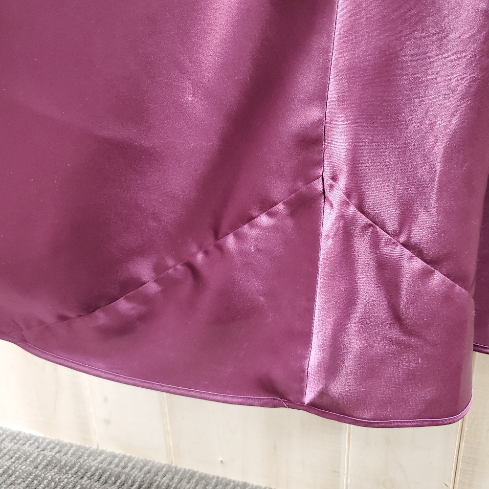 VINTAGE Victoria's Secret Gold Label Plum Slip Night Gown Hi Slit EUC Size XS - Picture 10 of 13